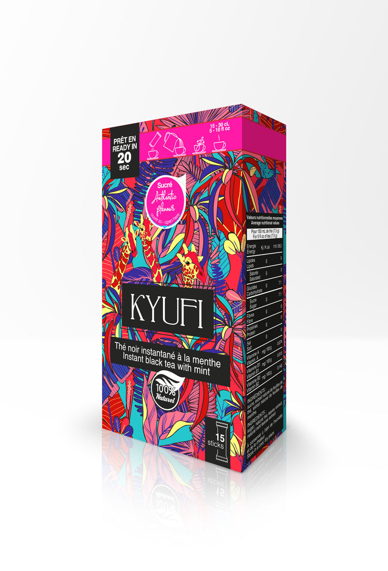 Instant Schwarzer Tee & Minze - Mit Zucker